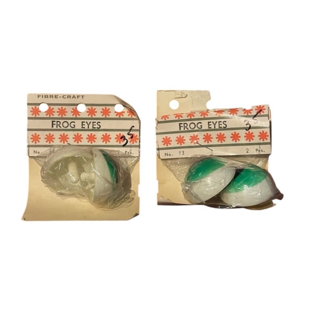 Vintage Fibre Craft Frog Eyes Macrame Moving Eyes Kit Lot Chicago IL Craft